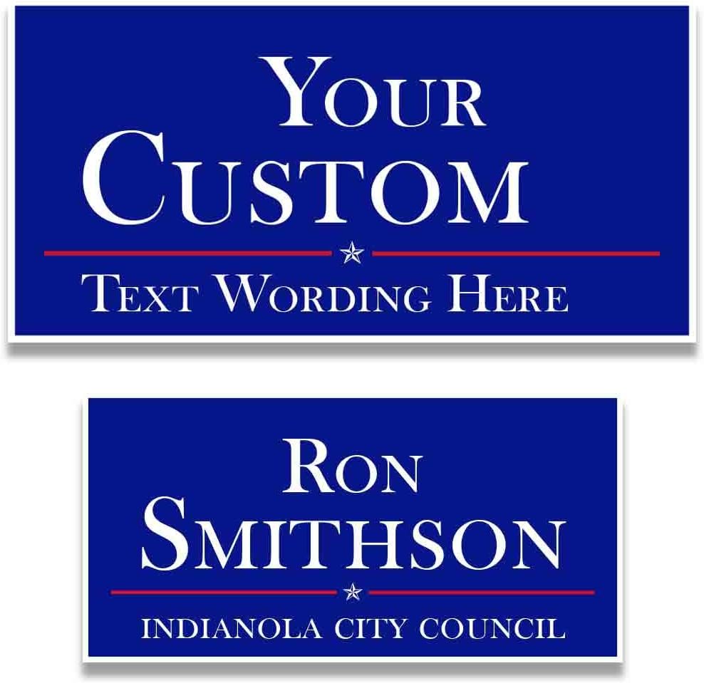 Custom Political Yard Sign #2-2 sided print, 2 stakes per sign- Corrugated Plastic (250, 12x24)