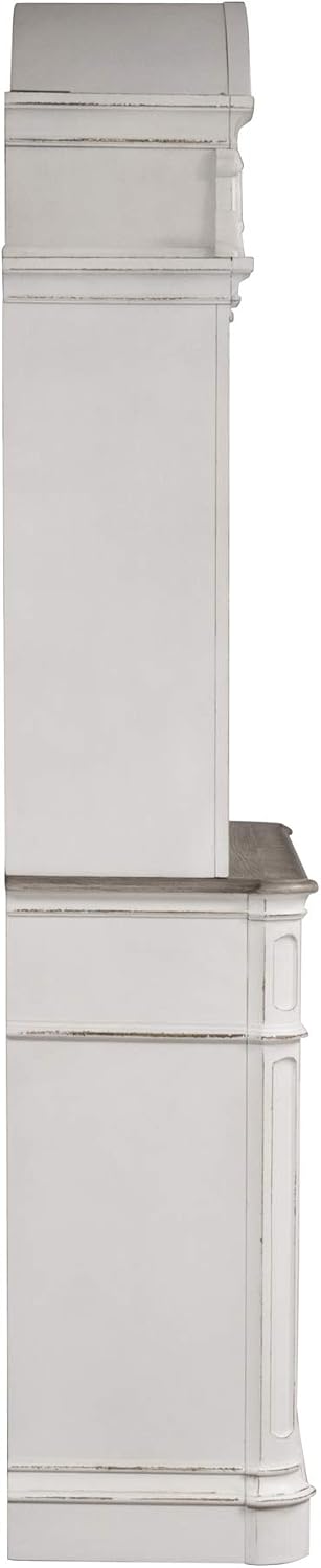 Liberty Furniture Industries Magnolia Manor Hutch & Buffet, W56 x D18 x H92, White