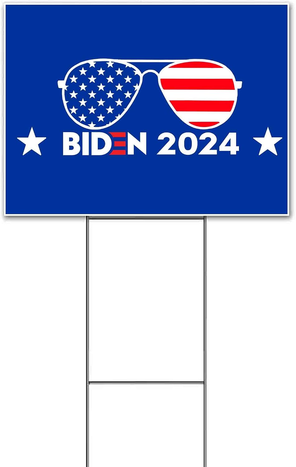 Biden 2024 (18' x 24') Yard Sign, Quantity Discounts, Multi-Packs, Includes Metal Step Stake, Bandit, New, Advertising, USA | Election, Political, Democrat, Vote