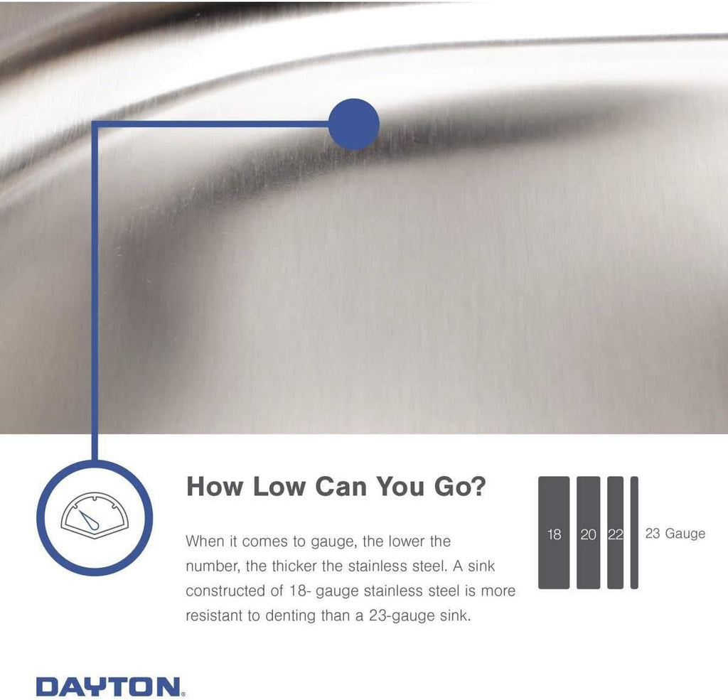 Elkay Dayton Stainless Steel 33' x 21-1/4' x 5-3/8', 2-Hole Equal Double Bowl Drop-in Sink