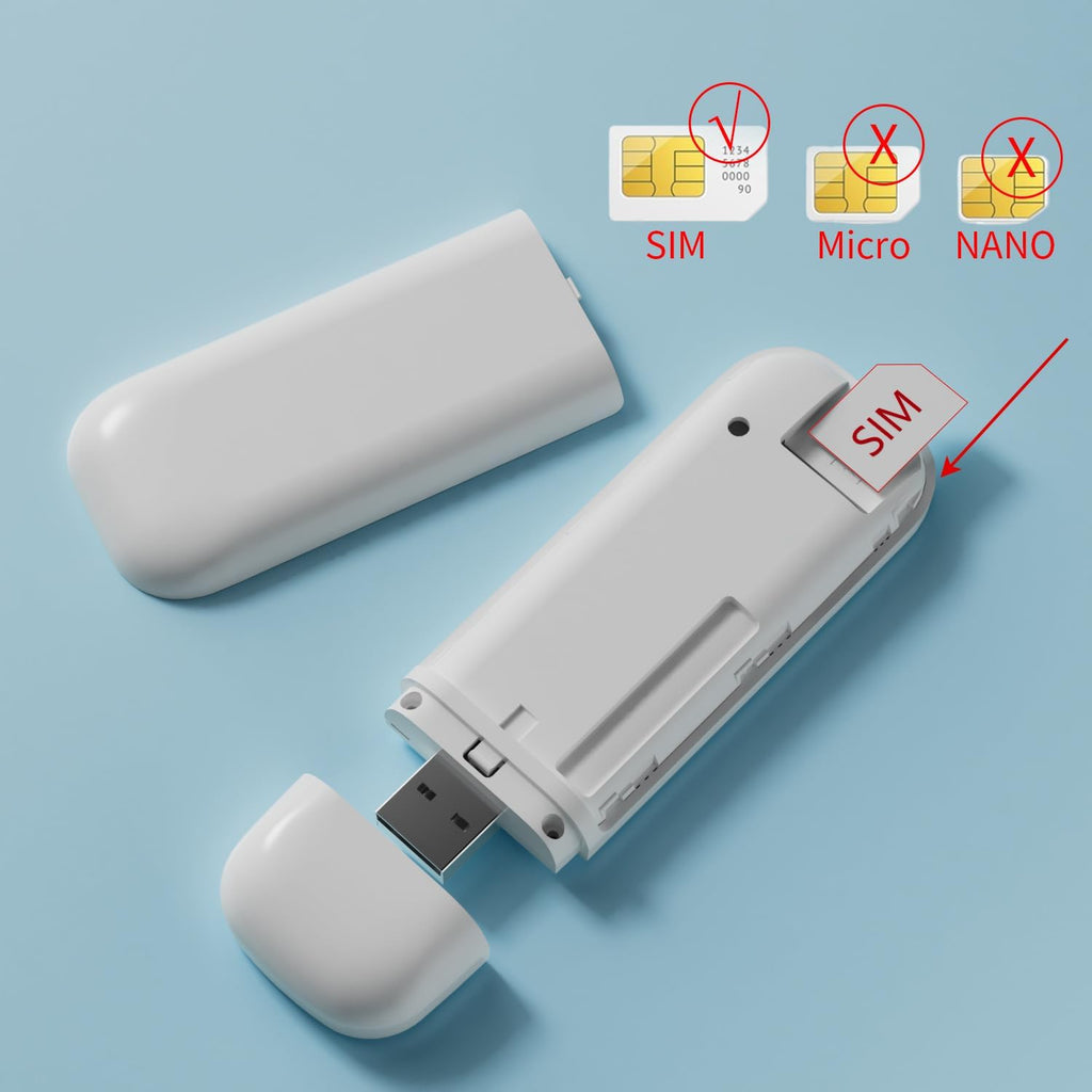 Portable WiFi Router, Wireless Mobile Hotspot Device, White, LED Signal Indicator