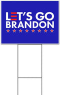 Let's Go Brandon (18' x 24') Yard Sign, Quantity Discounts, Multi-Packs, includes Metal Step Stake, Bandit, Lawn Sign, Advertising, USA |Trump, Biden, Political, MAGA, Republican, Election