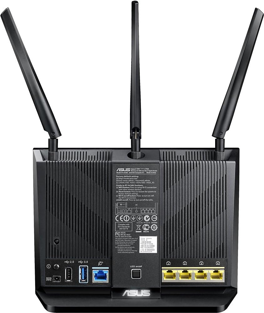 ASUS -RT-AC1900P Wireless AC-1900 Dual-Band Wi-Fi Router - Black (Renewed)