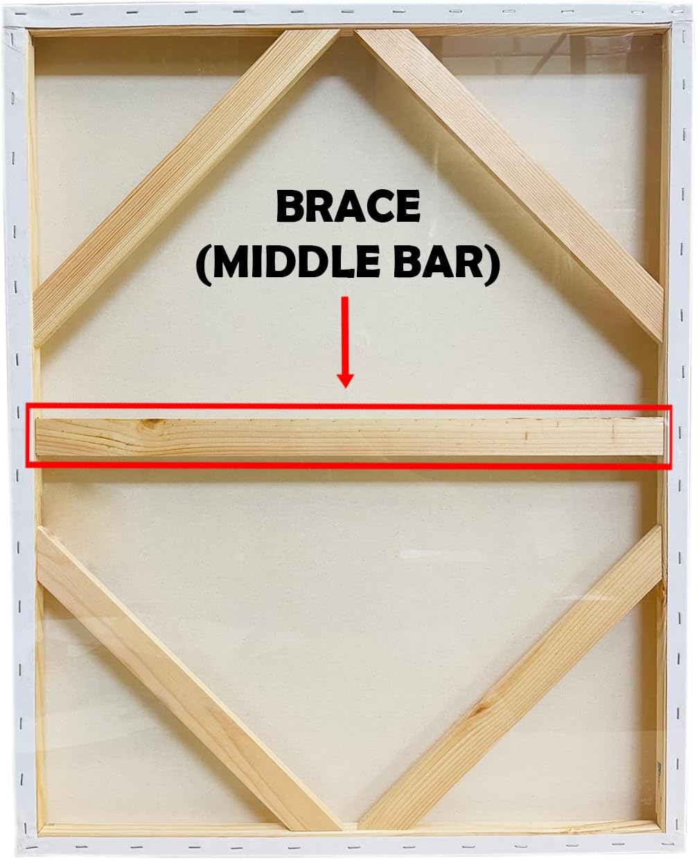0.75' 24' 50 PK Canvas Brace Bar Wood Frame for Canvas Stretching.Canvas Stretcher Frames.Brace Bar for Needlework.Oil Paintings.Extra Large Canvas 20-72' Custom Size Brace Bar