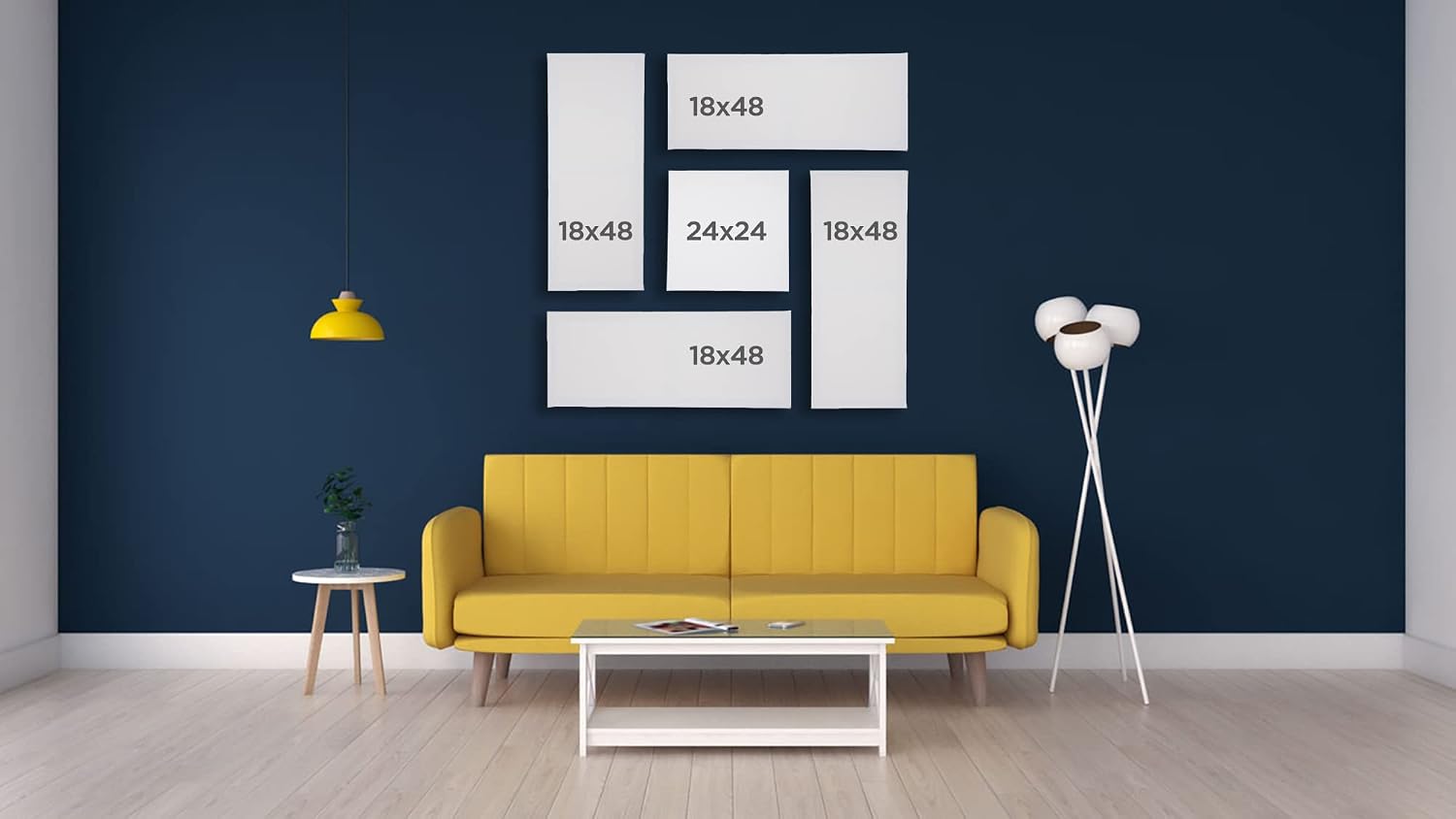 Creative Mark The Edge Deluxe Cotton 1-1/2' Deep Stretched Canvas for Painting, 48x48 Pack of 3, 14oz. Primed Weight, Universal Archival Priming, Medium Tooth, Hand-Stretched Canvas for Painters