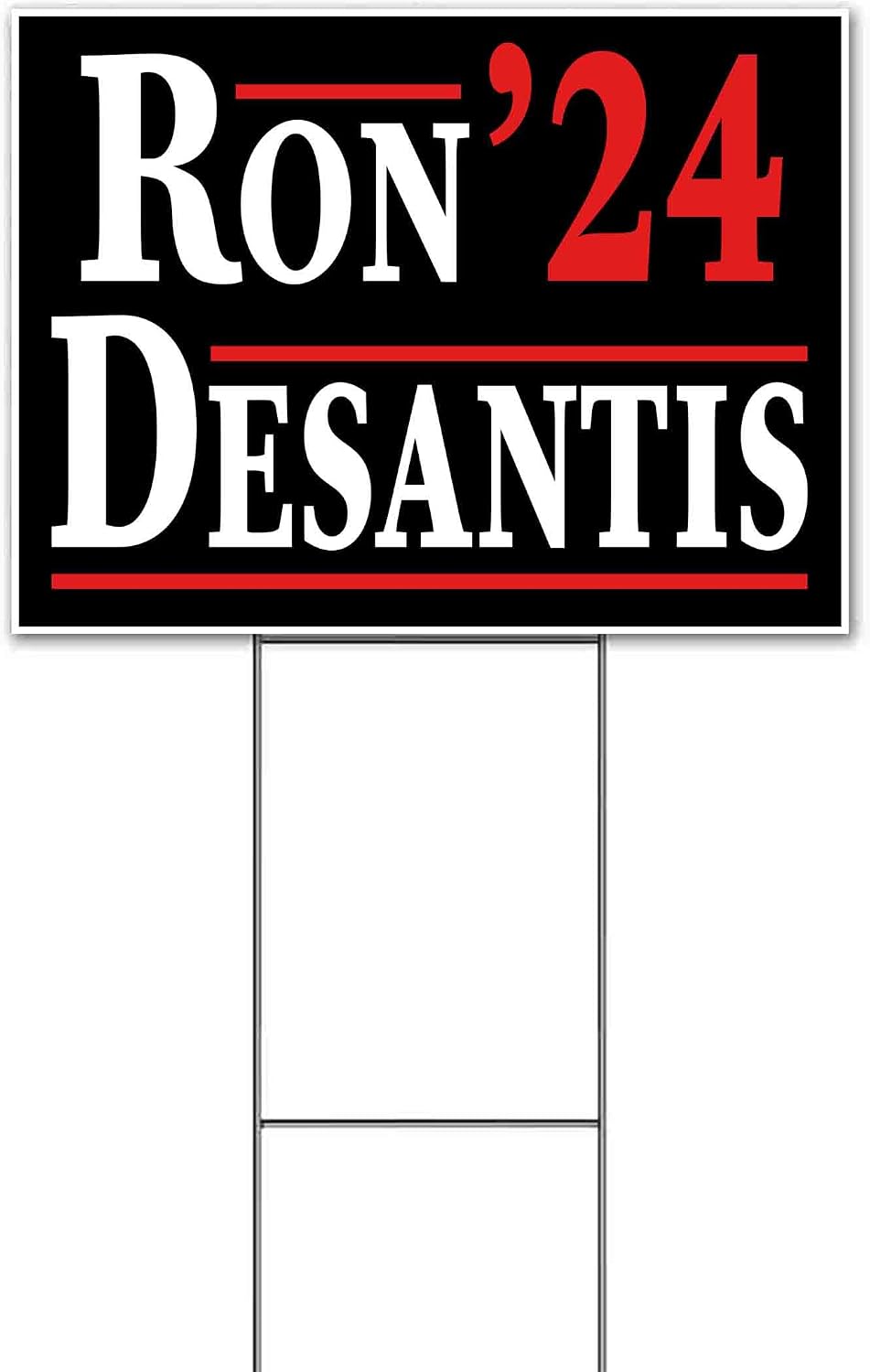 Ron Desantis 2024 (18' x 24') Yard Sign, Quantity Discounts, Multi-Packs, Includes Metal Step Stake, Bandit, New, Advertising, USA | Election, Political, Republican, Vote