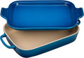 Le Creuset Stoneware Rectangular Dish with Platter Lid, 14 3/4' X 9', Marseille