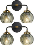 2 Light Bathroom Vanity Light Black and Gold Vanity Lights Vintage Bathroom Lights Fixtures Modern Wall Lamps Farmhouse Dining Room Wall Sconce Art Deco Above Mirror Lighting Fixture