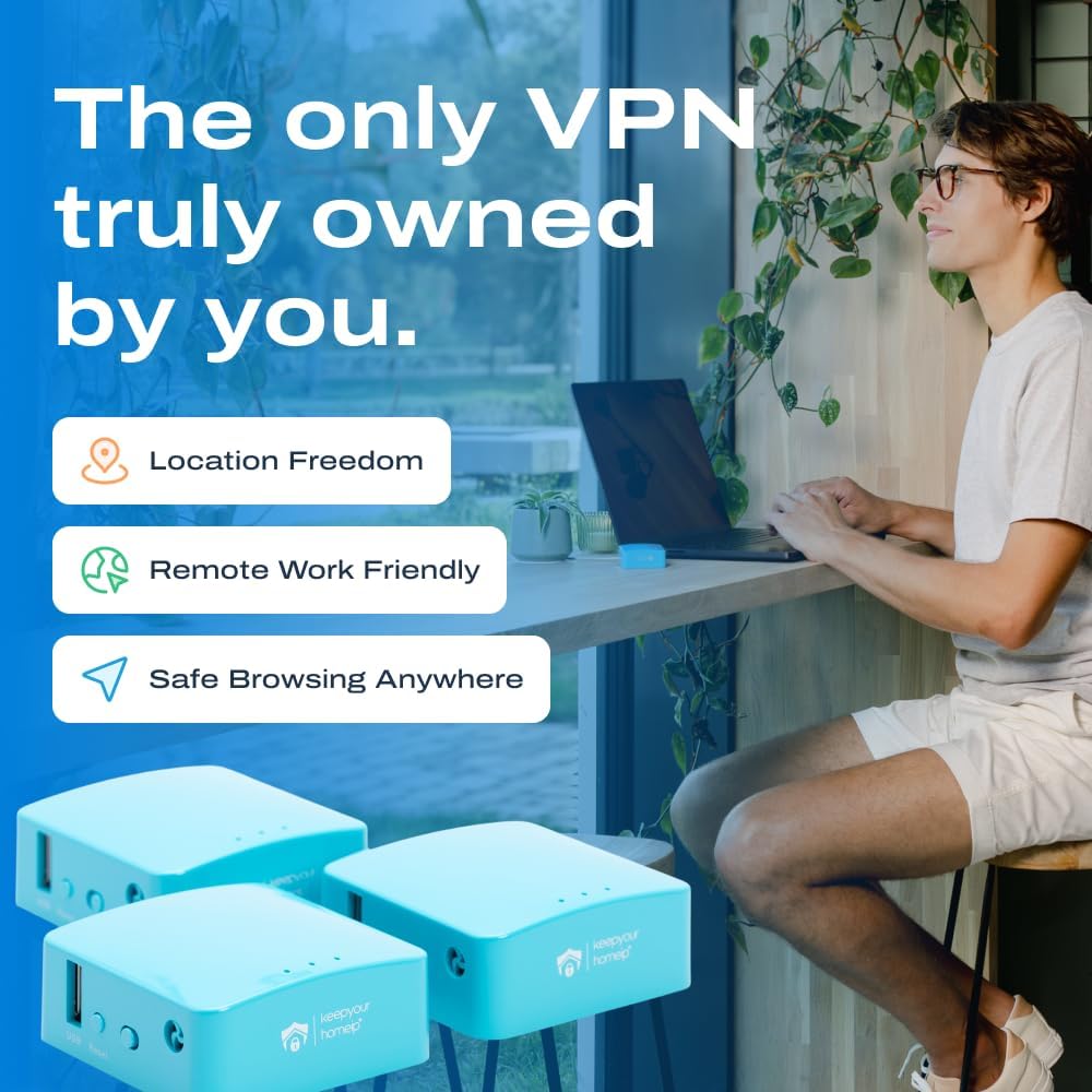 Capri CP-EL128, Server & 2 Travel Router VPN – Secure Home Network Access from Anywhere, Keep Your Home IP Wherever You are, and Enjoy Private, Full VPN Control