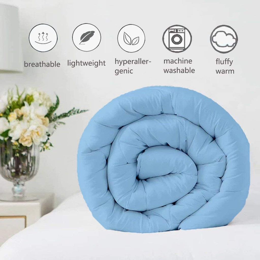 Super Soft 1000-TC All Season Down Alternative Comforter & 2pc Pillow Shams Super King (98' x 108') Inches Decorative Pintuck Comforter 100% Egyptian Cotton 600-GSM Fill & 8-Corner Tabs