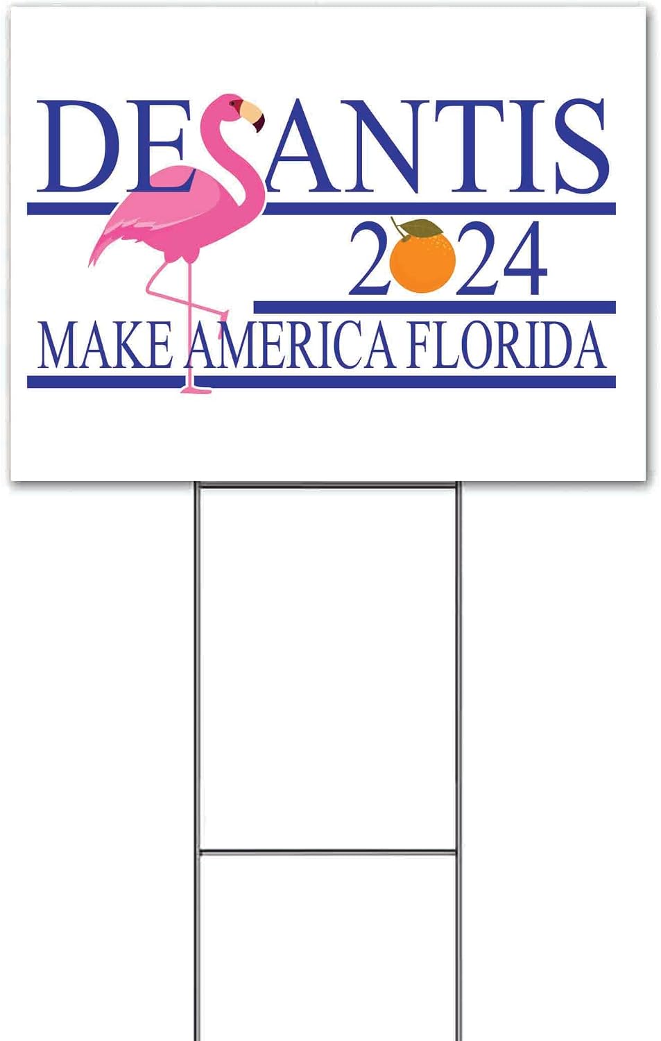 Desantis 2024 (18' x 24') Yard Sign, Quantity Discounts, Multi-Packs, includes Metal Step Stake, Bandit, New, Advertising, USA | Election, Political, Republican, President, Vote