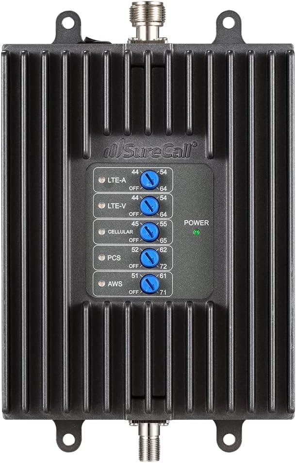 SureCall Fusion4Home Cell Phone Signal Booster up to 2000 sq ft, Boosts 5G/4G LTE, Omni Outdoor Antenna, Home & Office Multi-User All Carrier, Verizon AT&T Sprint T-Mobile, FCC Approved, USA Company