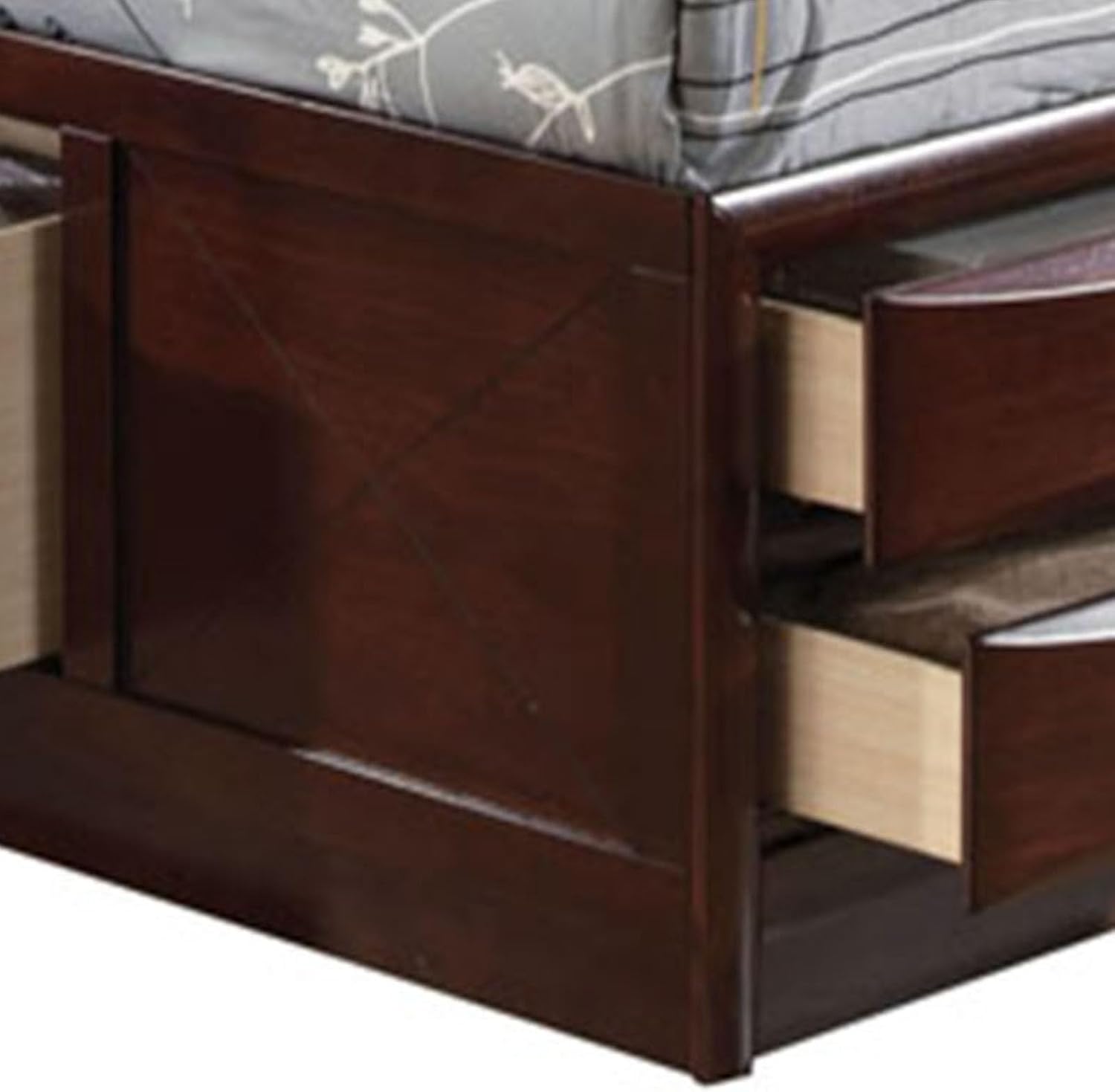 Acme Ireland Full Wood Platform Bed with Storage Drawers in Espresso
