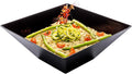 Restaurantware 160 Ounce Square Bowls 25 Disposable Salad Bowls - Heavy-Duty Large Black Plastic Serving Bowls For Parties Catering Or Buffets Serve Desserts Salads Or Appetizers
