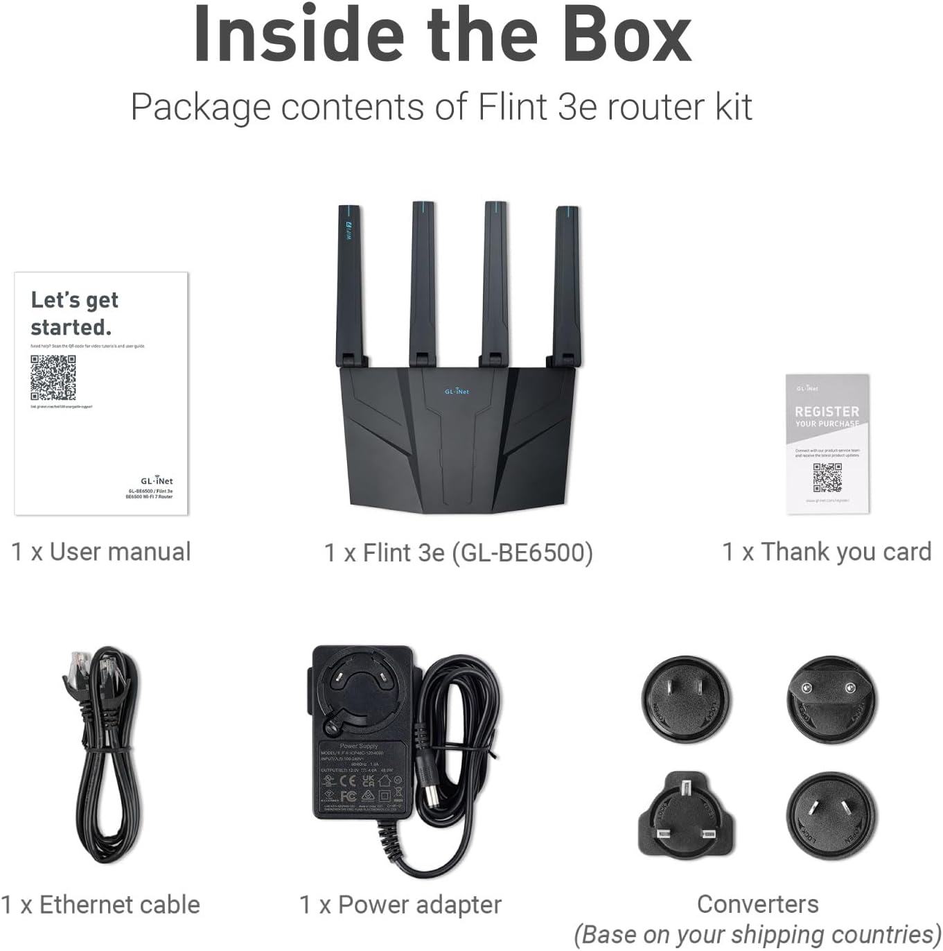 GL.iNet GL-BE6500 (Flint 3e) WiFi 7 Router & GL.iNet GL-MT3000 (Beryl AX) Portable Travel Router