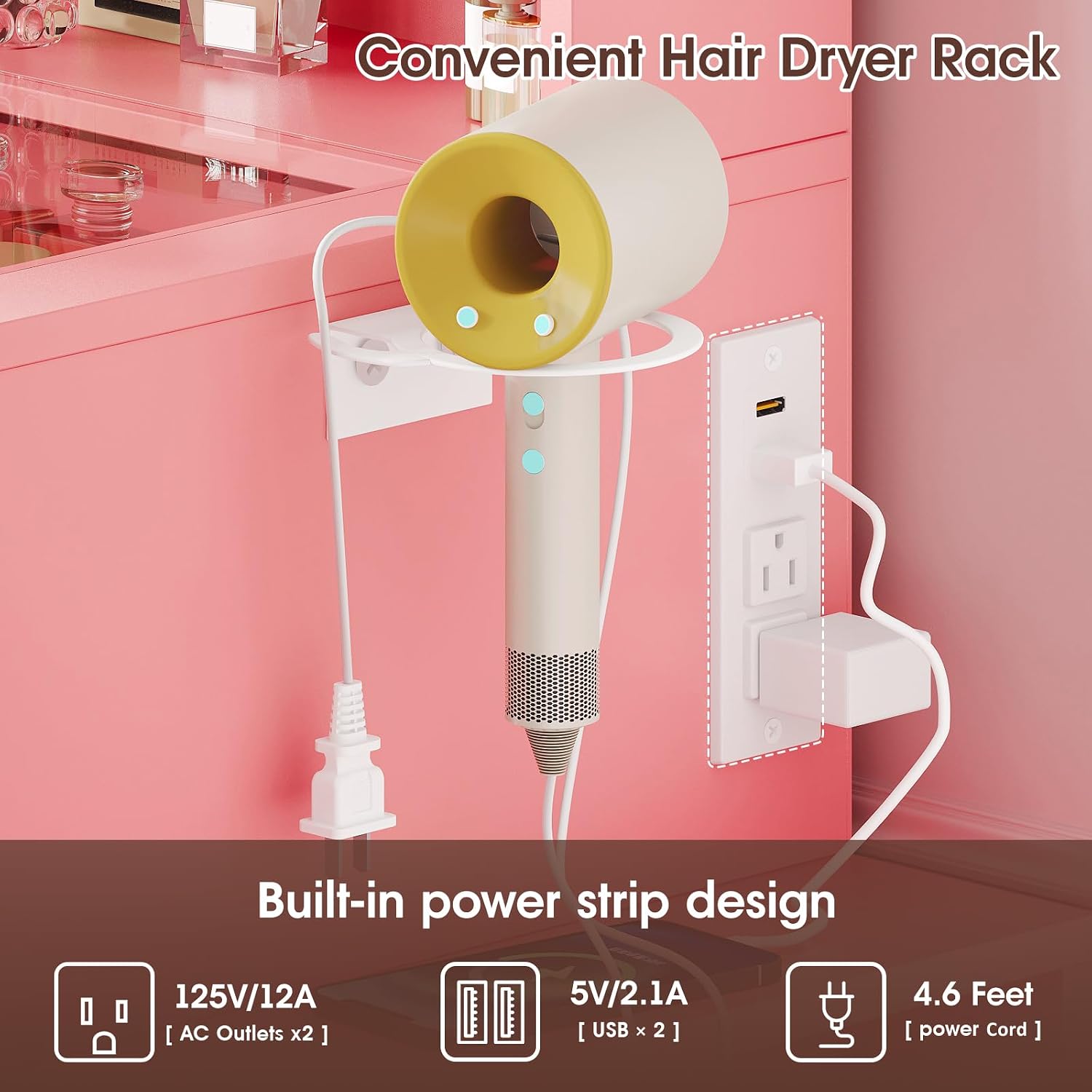 Vabches Small Makeup Vanity Desk, 3 Adjustable Lighted Mirror, White Vanity Set, Fold-up Panel, Charging Station, Glass Top, Drawers, Chair, 2 Hidden Storage Shelves (Pink)