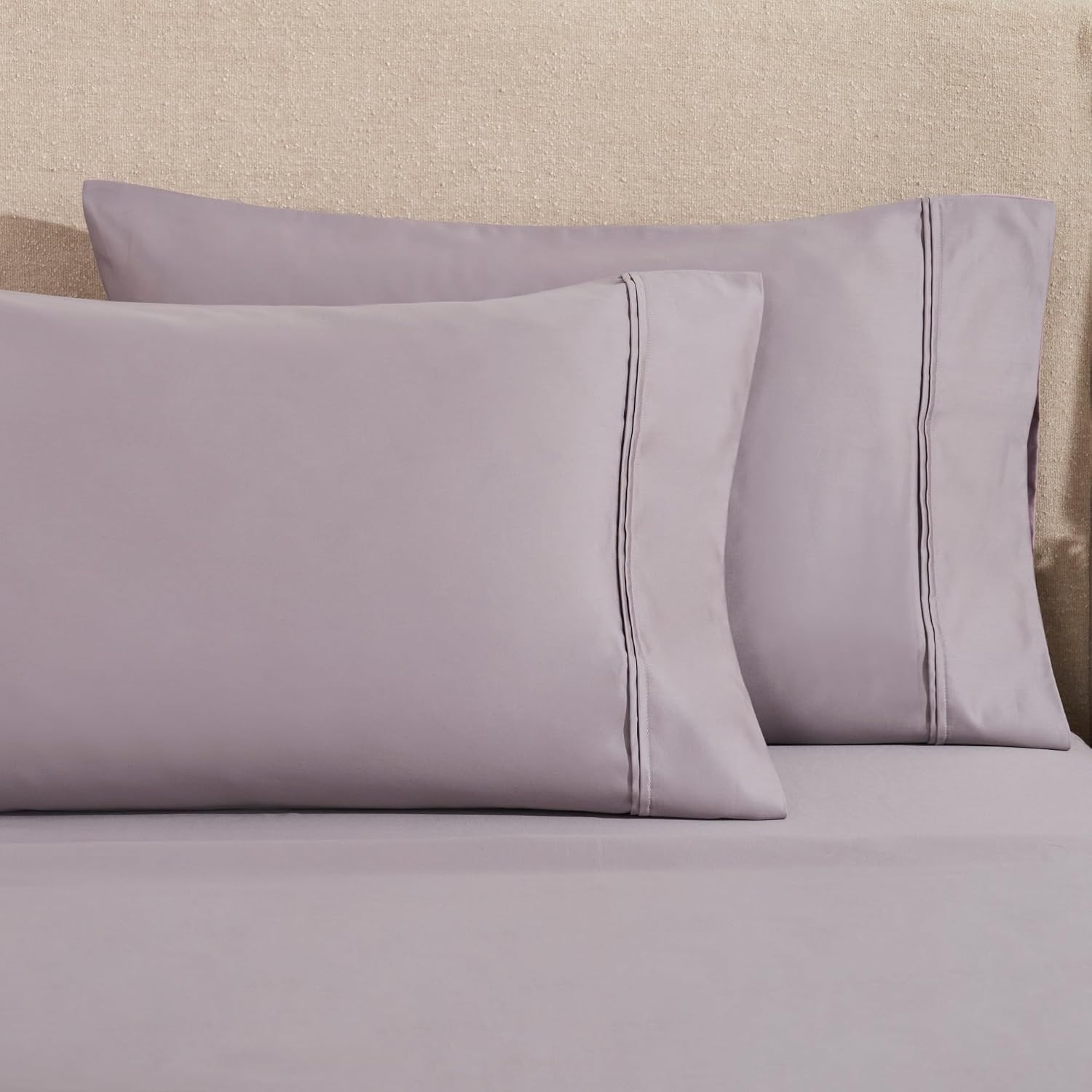 Superior 1200 Thread Count Egyptian Cotton Sheet Set, Bedroom Sheets, Home Essentials, Luxury Bedding, 1 Elastic Deep Pocket Fitted Bed Sheet, 1 Flat Sheet, 2 Pillowcases, California King, Zephyr