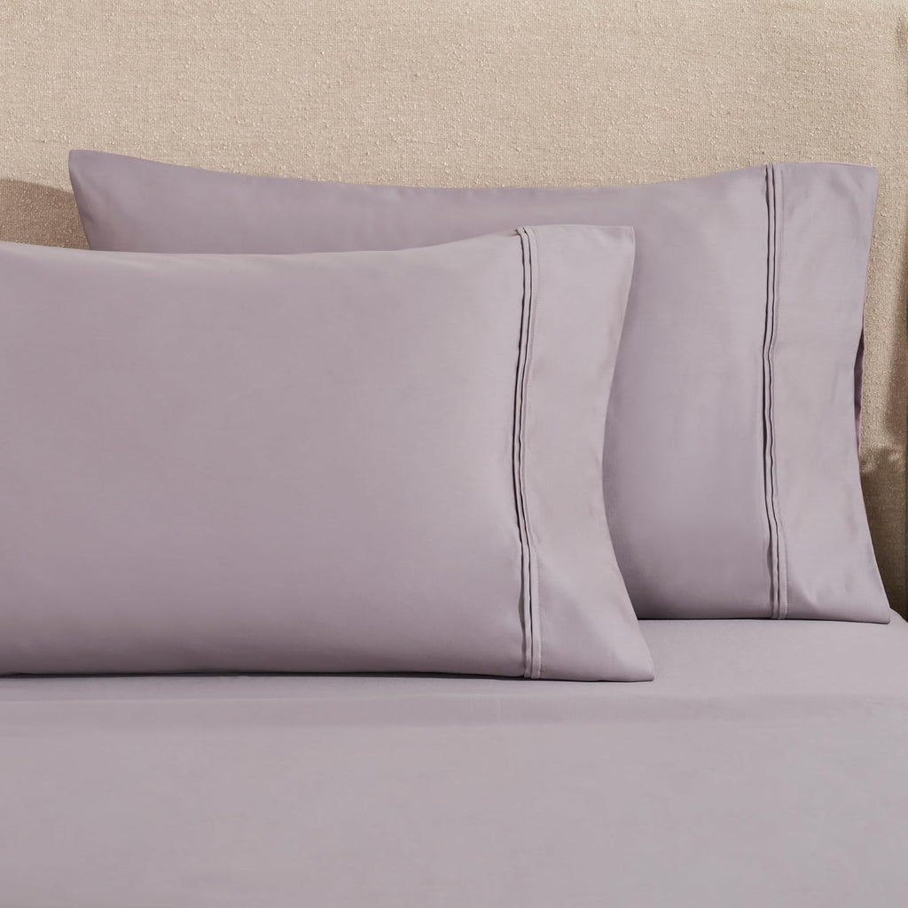 Superior 1200 Thread Count Egyptian Cotton Sheet Set, Bedroom Sheets, Modern Home Essentials, Luxury Bedding, 1 Elastic Deep Pocket Fitted Bed Sheet, 1 Flat Sheet, 2 Pillowcases, Queen, Zephyr
