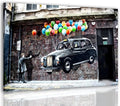 Framed Banksy Street Graffiti Wall Art Decor Large Abstract Pictures Canvas Painting Prints Colorful Modern Contemporary Poster Artwork Stretched for Wall Home Bathroom Bedroom Living Room Ready Hang (Framed Decor Art-012, 32x48inch (80x120cm))