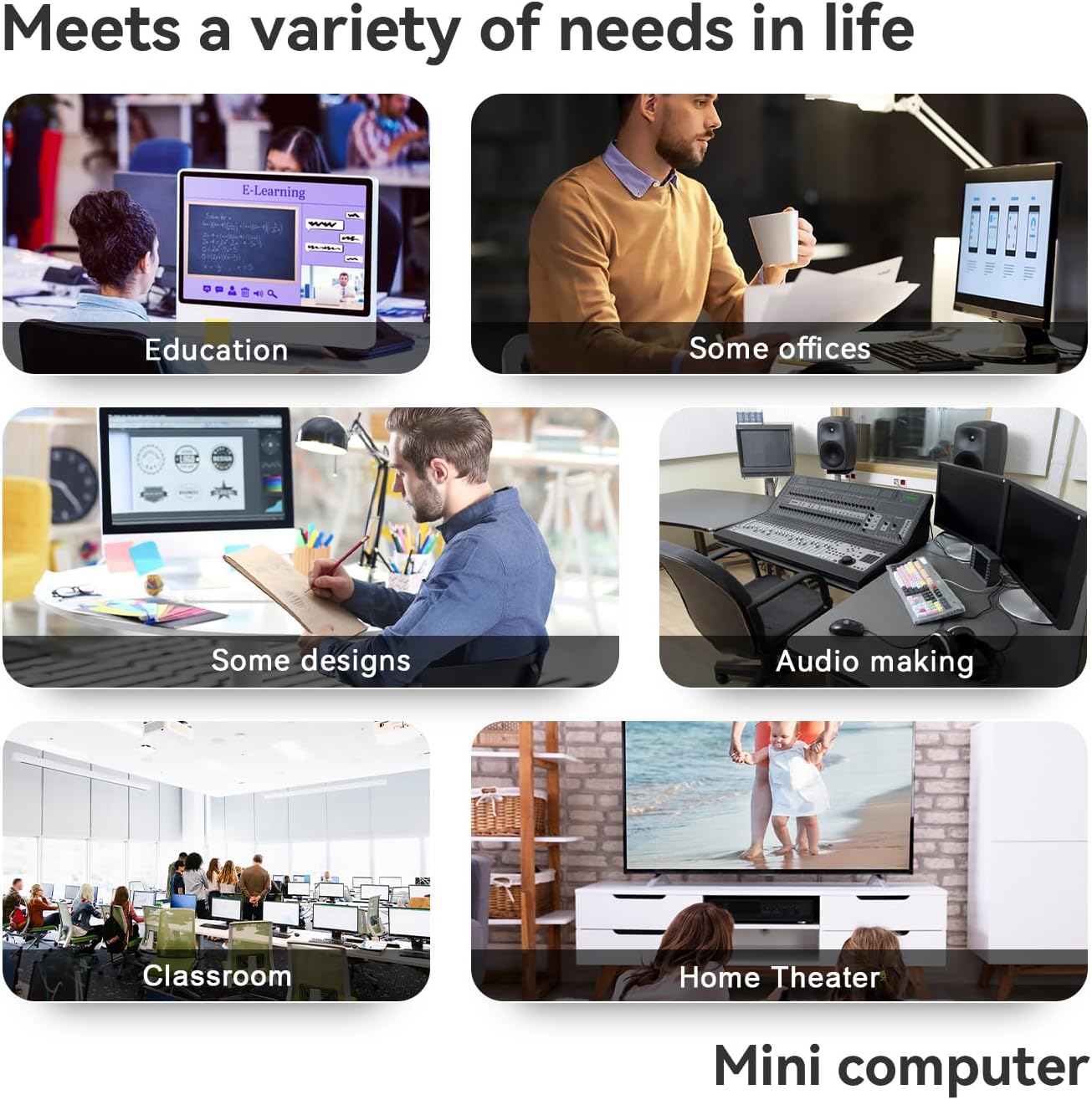 Beelink MINI S12 Mini PC with N95 Processor W-11 Home, 12G LPDDR5 RAM+500G SSD Mini Computer, 2.5G LAN +WiFi5 +BT4.2, Dual Display via 2*HDMI for Office/Home Theater