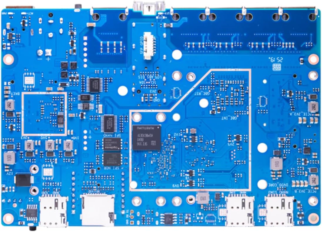 Banana Pi BPI-R4 Lite Wi-Fi 7 Development/Router Board, Quad-Core MT7987A SOC, 2.5G SFP&RJ45 WAN, OpenWrt,8GB eMMC,4xGbE Ports, Support 4G/5G, NAS Smart Home Gateway (with Case, 2GB RAM)