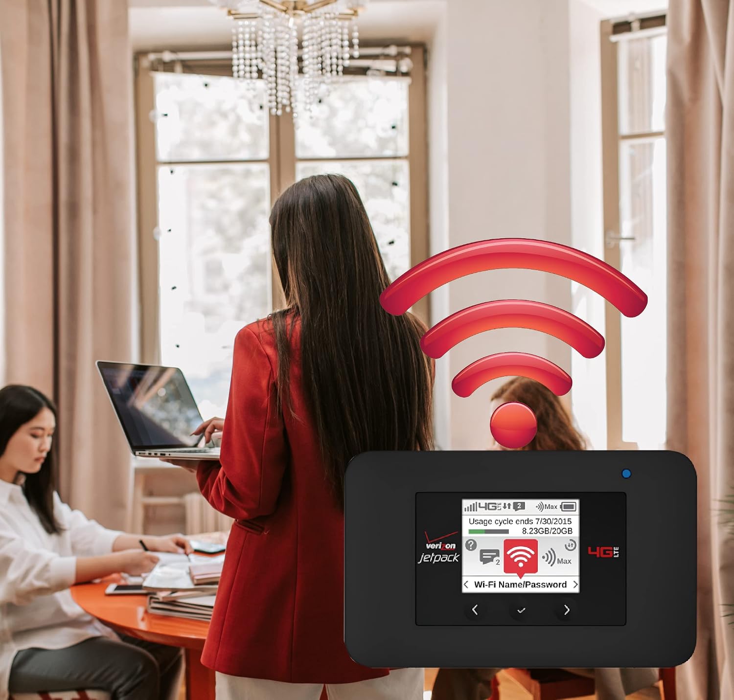 Verizon Wireless Jetpack Netgear AC791L | Mobile Hotspot for Travel | 4G Mobile Portable WiFi | Unlocked Globally | Speed up to 300 Mbps | Battery Usage 20 Hours | EVDO-LINK Bundle - Verizon Sim Card