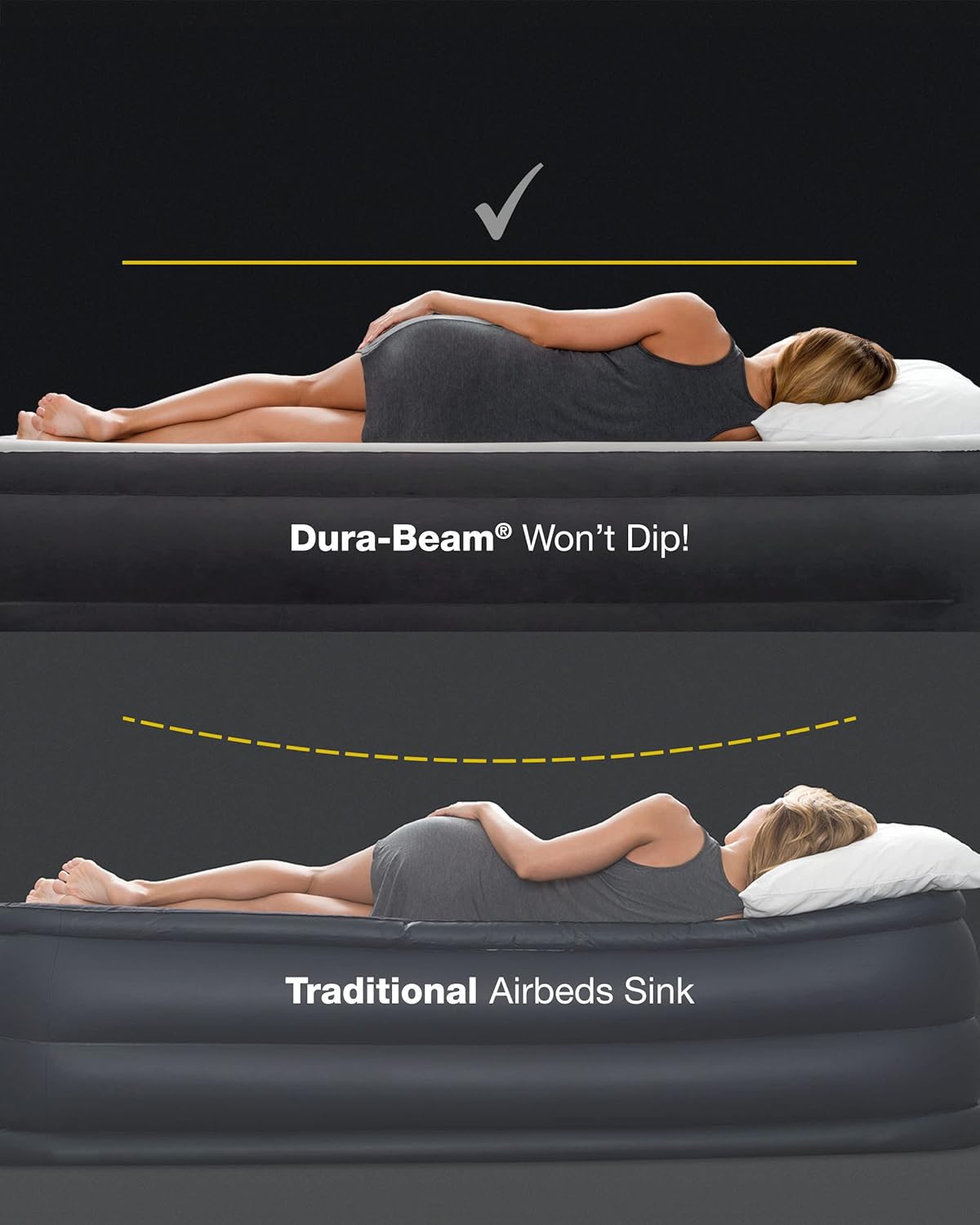 Intex Raised Airbed Mattress with Built-in Pump, Dura-Beam Plus Pillow, Twin - Portable Inflatable Luxury Blow-Up Bed for Adults, Camping, Guests (Pack of 3)