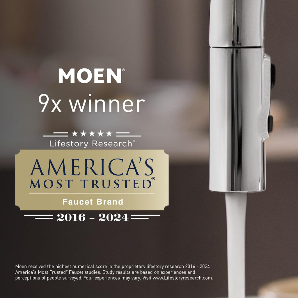 Moen Host White Granite 33-Inch Wide x 9.5-Inch Deep Dual Mount Double Bowl Kitchen Sink, GGW3024B