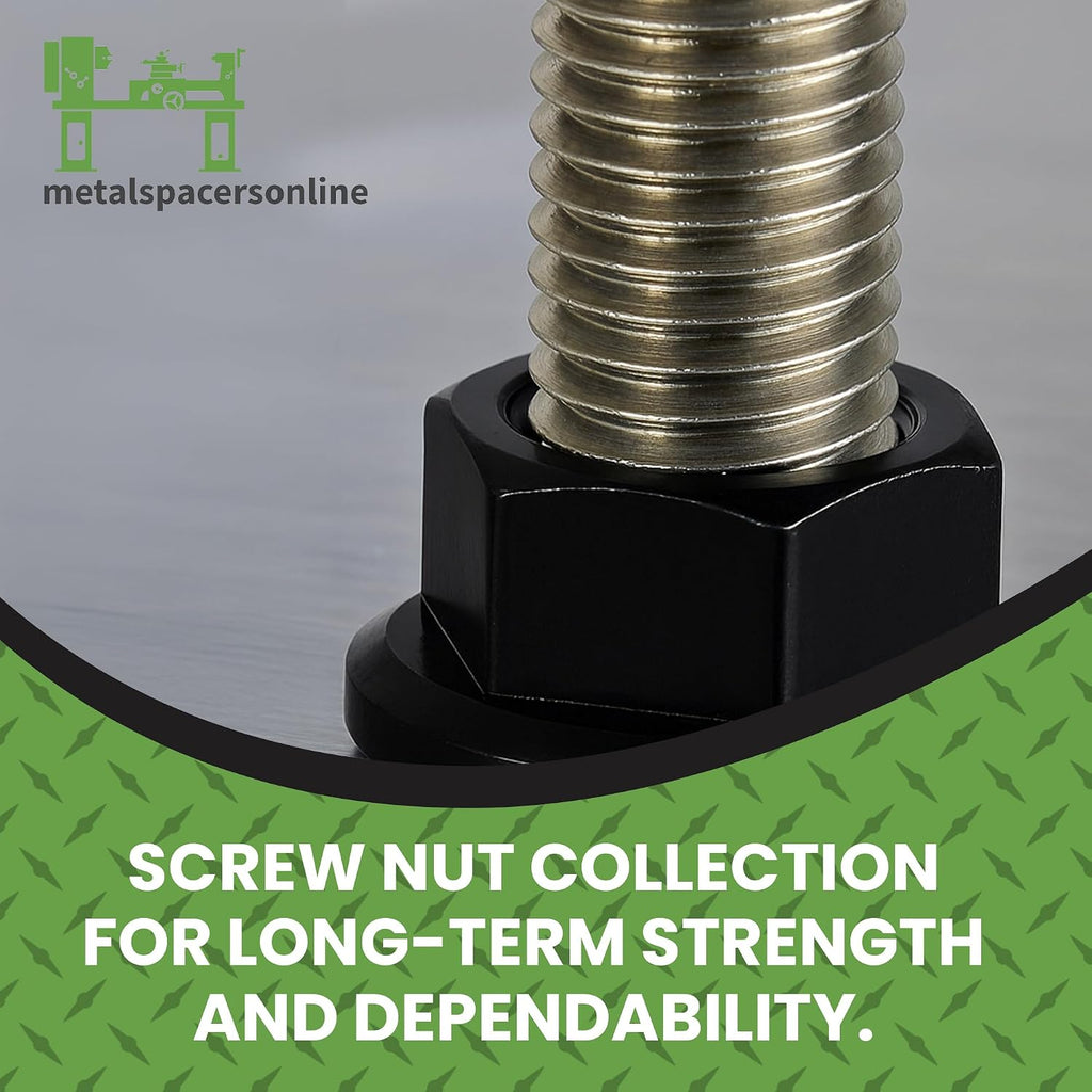 M8 x 1.25 Thread Flange Nuts – 1000 Pack Black Zinc Steel with 13mm Drive – Corrosion Resistant Hardware Nuts for Automotive, Construction & DIY