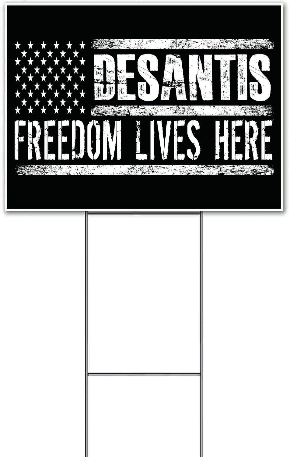 Desantis 2024 (18' x 24') Yard Sign, Quantity Discounts, Multi-Packs, Includes Metal Step Stake, Bandit, New, Advertising, USA | Election, Political, Republican, President, Vote