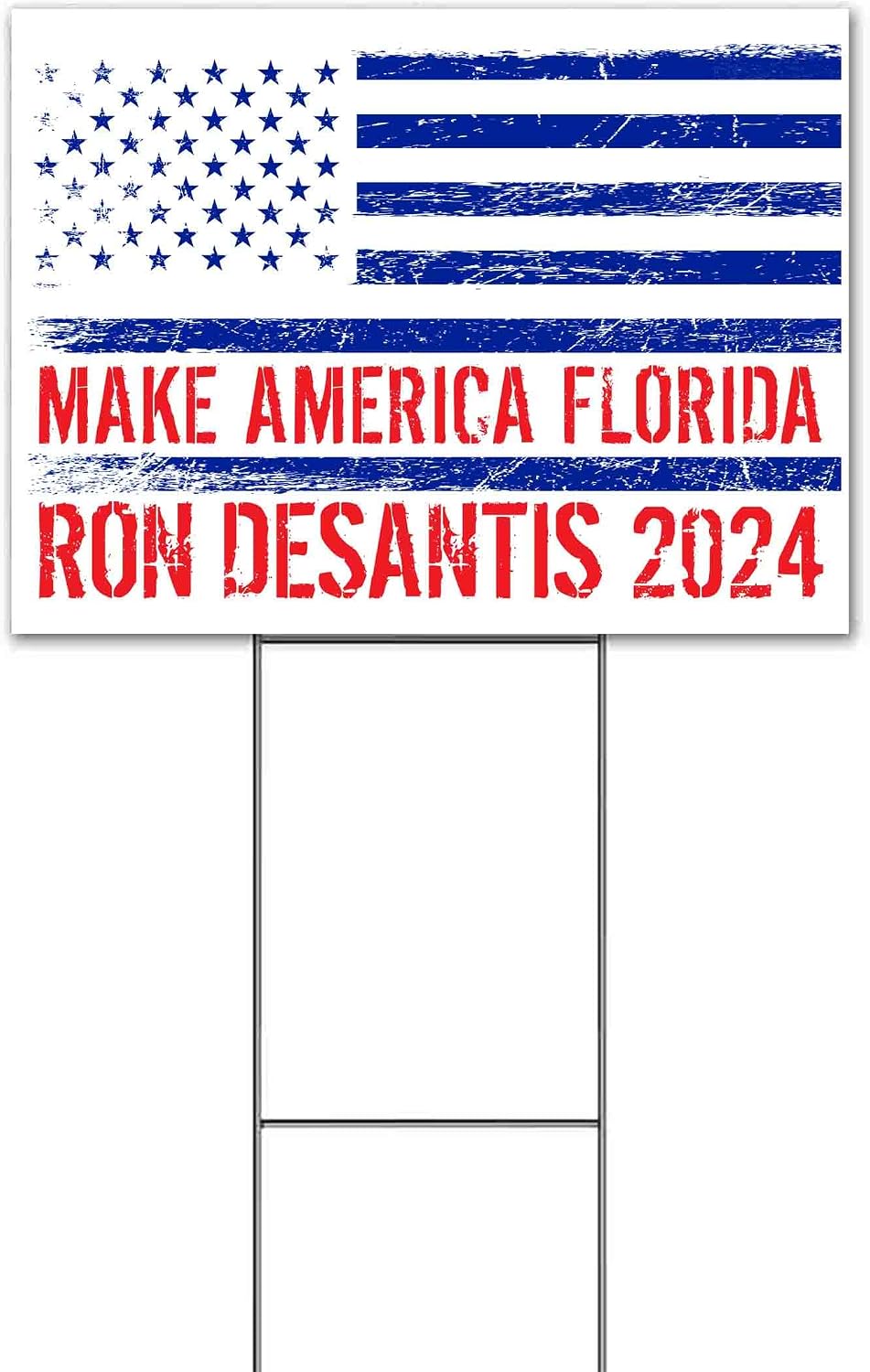 Desantis 2024 (18' x 24') Yard Sign, Quantity Discounts, Multi-Packs, Includes Metal Step Stake, Bandit, New, Advertising, USA | Election, Political, Republican, President, Vote