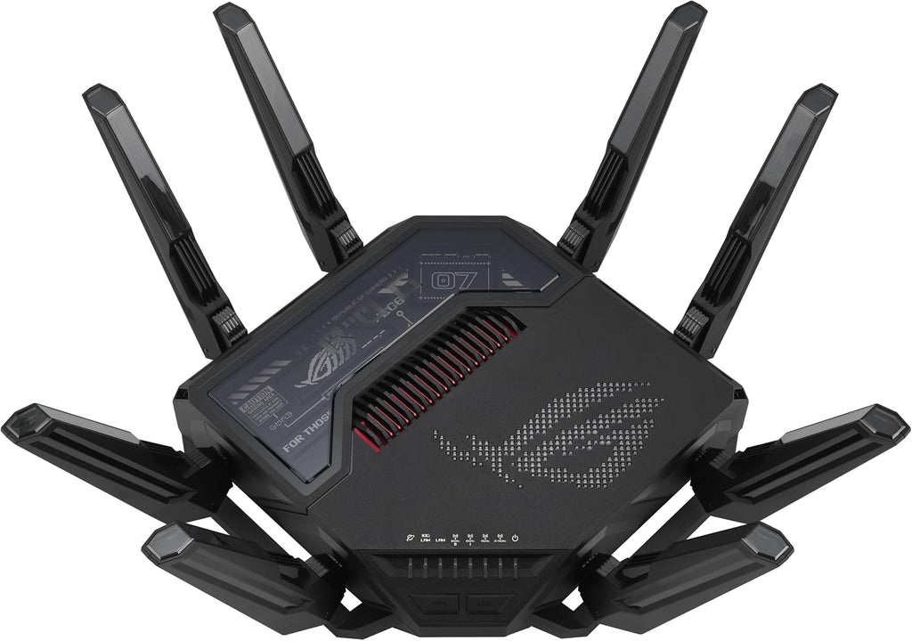ASUS ROG Rapture GT-BE98 PRO First Quad-Band WiFi 7 Gaming Router Supports 320MHz, Dual 10G Port (Renewed)