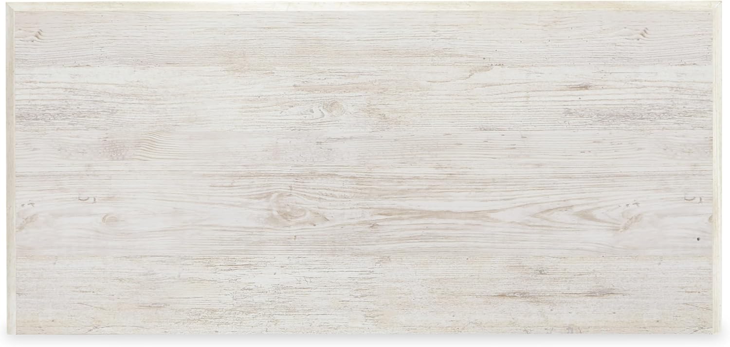 Signature Design by Ashley Paxberry Boho 5 Drawer Dressing Chest with Slider Door & 3 Adjustable Shelves, Whitewash