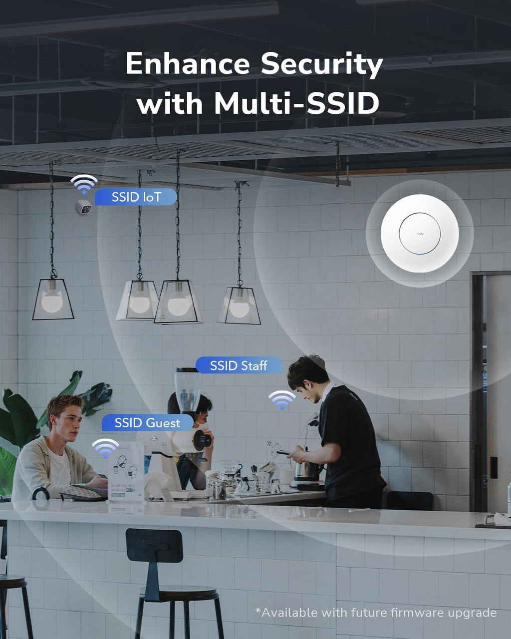 Cudy BE11000 Tri-Band Wi-Fi 7 Wireless Access Point, WiFi AP, 1 x 10GB SFP+ Port, 2.5G PoE-in, Cudy APP Control and Mesh, PoE/DC Powered, AP11000