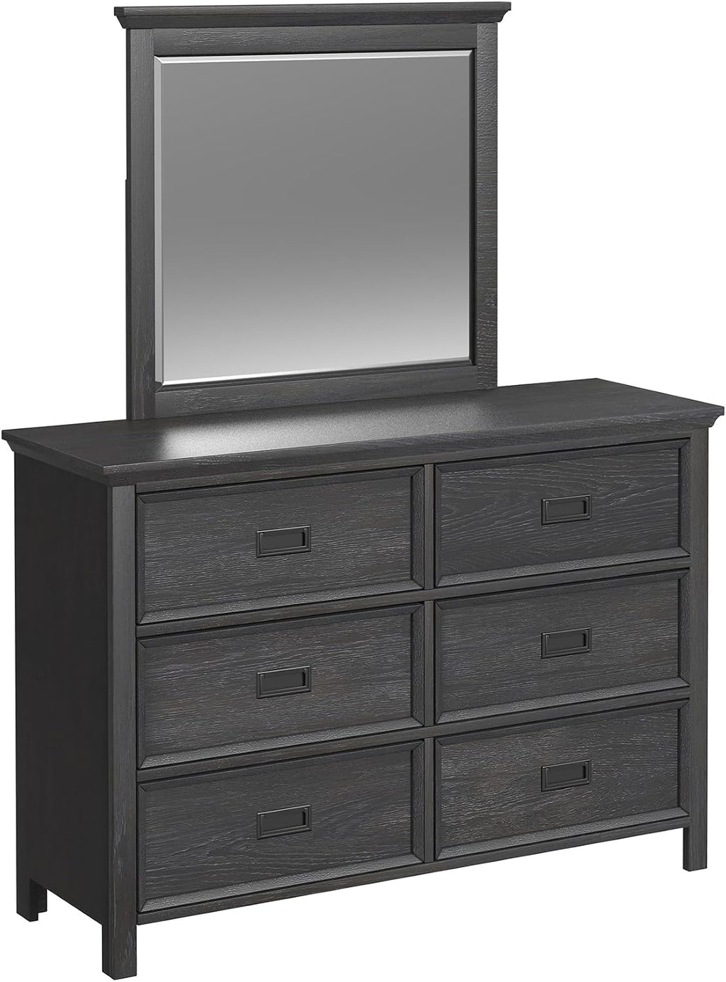 Picket House Brooklyn Kids Full Bookcase 5PC Bedroom Set in Charcoal