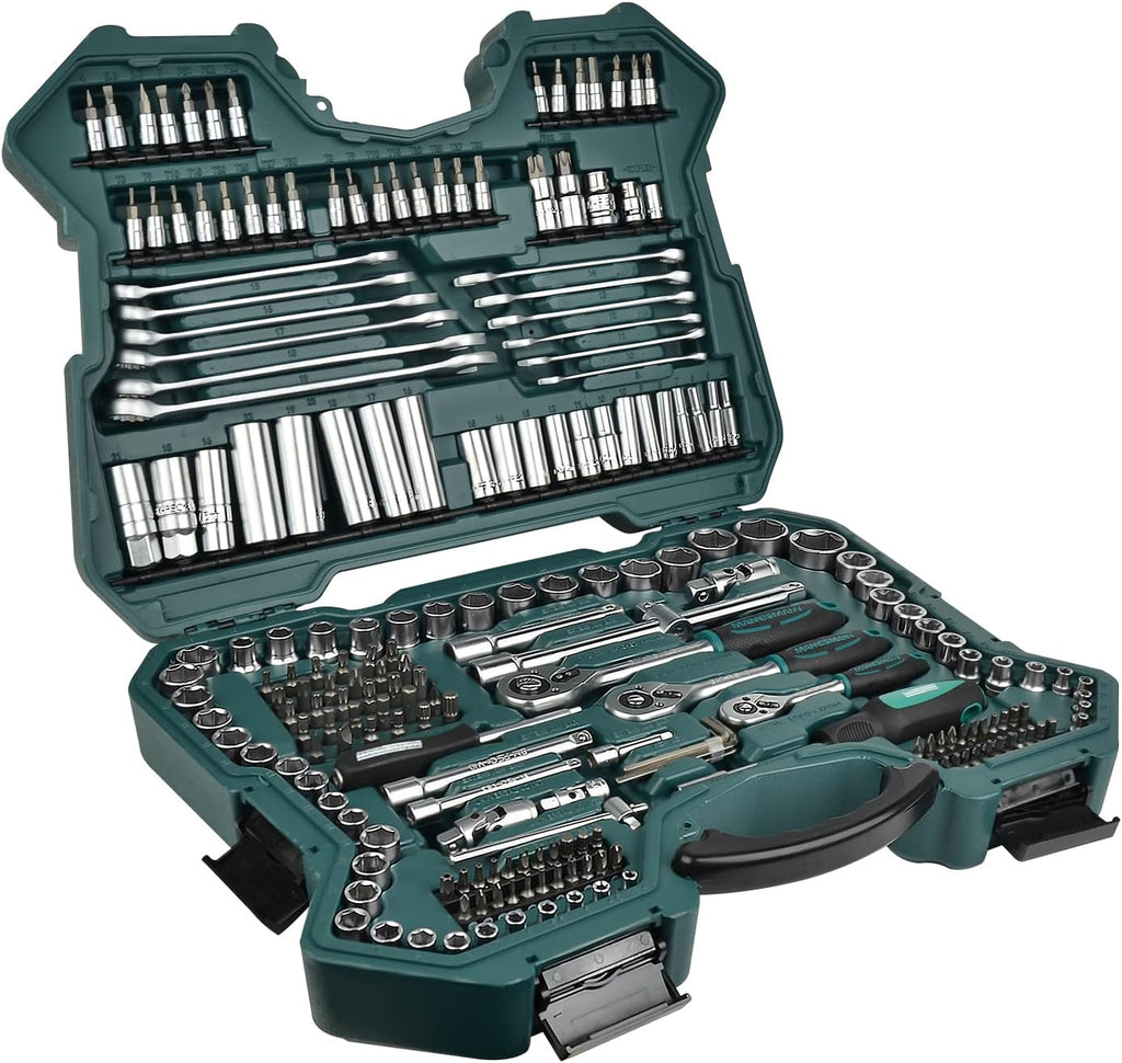 Brüder Mannesmann 215-piece socket wrench set 1/4' 3/8' 1/2' | M98430