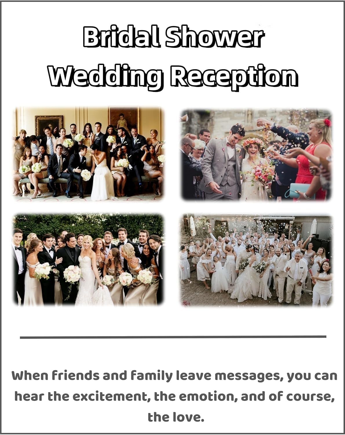 RetroVox Video & Audio Guest Book Wedding Phone Guestbook Creative Easy to Use & Fun Engagements Anniversaries Baby Showers Graduation (C Black)