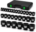 TecoTek 3/4' Drive Shallow 6-Point Impact Socket Set, 29-Piece Jumbo Assortment, CR-MO, SAE, 3/4 inch - 2-1/2 inch, Heavy Duty Storage Case