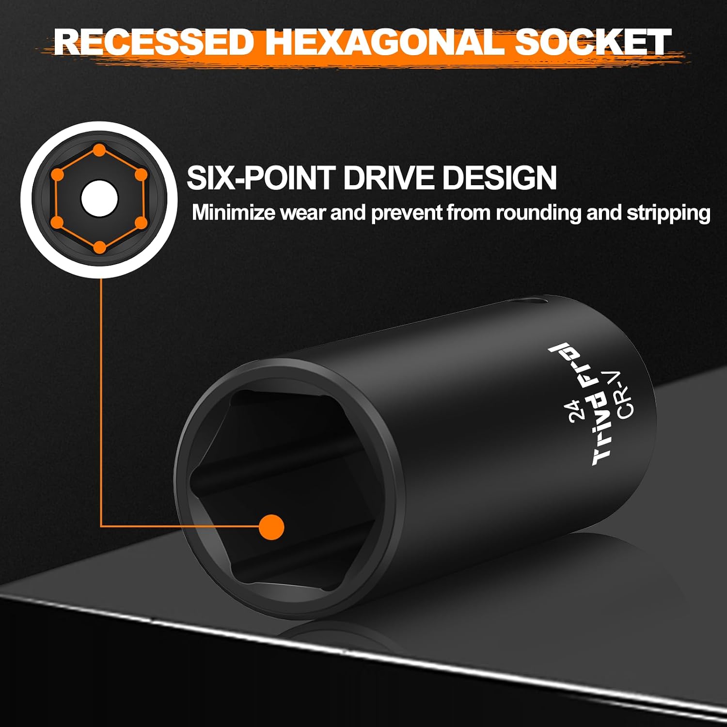 Impact Socket Wrench Set 1/2' Drive - Trivd Frol 65pcs Impact Socket Set Metric and Standard Full, Metric Socket Set 8-24mm & SAE Socket Set 3/8'-1-1/4', Shallow & Deep Socket Set, Extensions, Adapter