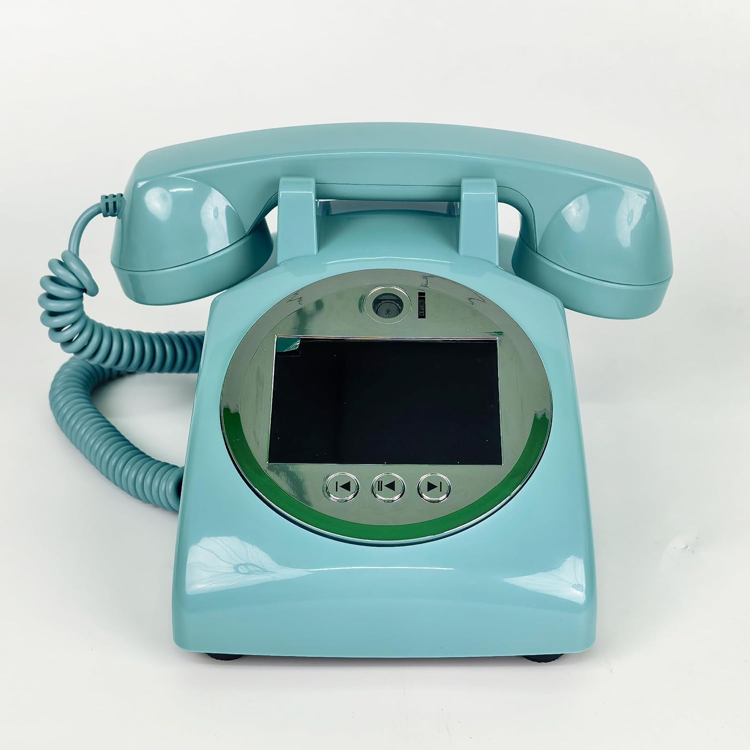 Video Audio Guest Book Wedding Phone,1080P HD Video Phone Guestbook, Preserve Your Special Occasions, Ideal for Wedding Bridal Shower, Birthday, Graduations, Baby Shower(Blue-Green)