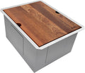 Ruvati 15-inch Workstation Bar Prep Sink Ledge Undermount 16 Gauge Stainless Steel Single Bowl - RVH8304