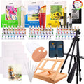 J MARK Painting Kit for Adults, Oil Paint Set- All in Deluxe Acrylic, Watercolor and Oil Painting Set