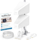 Waveform DualPlus Duo: 4x4 MIMO Directional Log Periodic Antenna | External Antenna for 4G/5G Routers & Gateways | for T-Mobile Home Internet, Verizon, AT&T | 20' SMA Cables, Window Entry, Pole Mount