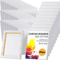 Thenshop 80 Pack Stretched Canvas for Painting 8 x 10 Inch Triple Primed Acid Free 100% Cotton White Blank Canvas for Painting Supplies Oil and Acrylic Pouring Art Watercolor