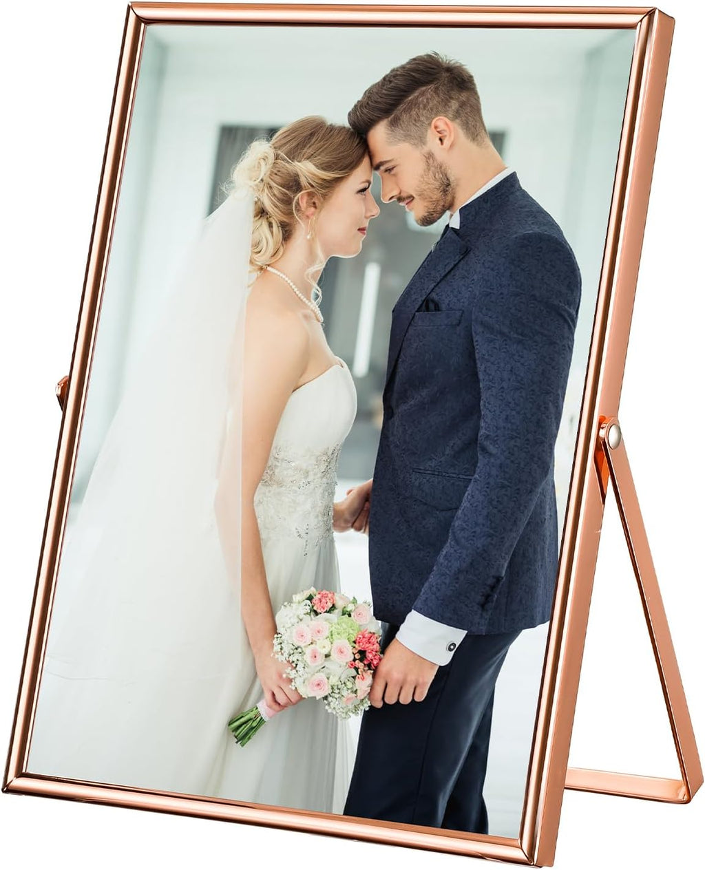 Audio GuestBook for Wedding Fashion with Free RGB LED Sign and Metal Photo Frame, Guest Book Telephone Record Customized Voice Message for Your Wedding Party (Beige)