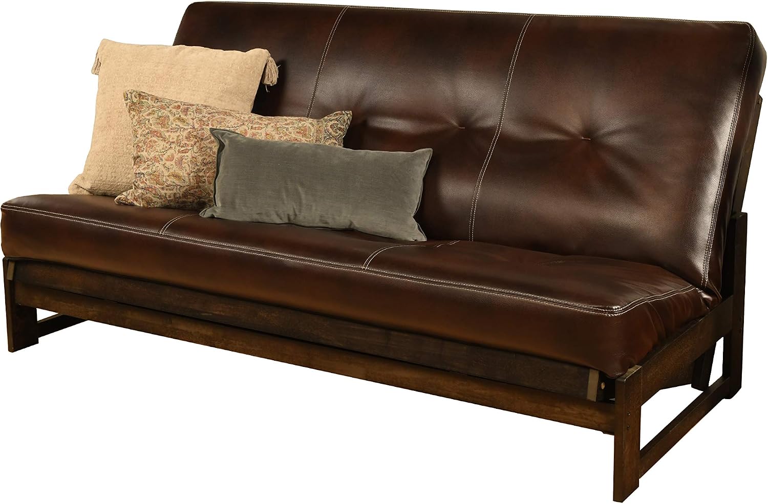 Kodiak Furniture Aspen Futon Set with Reclaim Mocha Finish, Oregon Trail Java, Full
