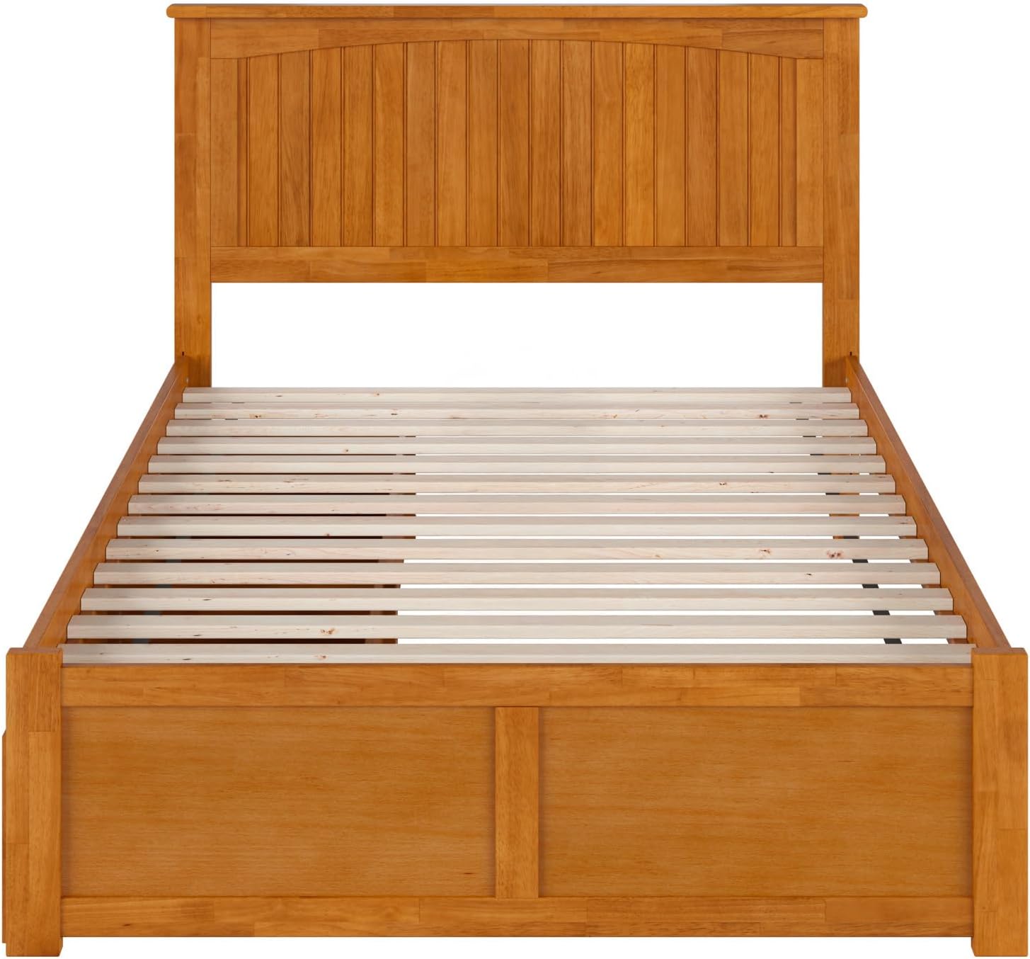 AFI, Nantucket Full Platform Bed with Footboard & Storage Drawers, Light Toffee