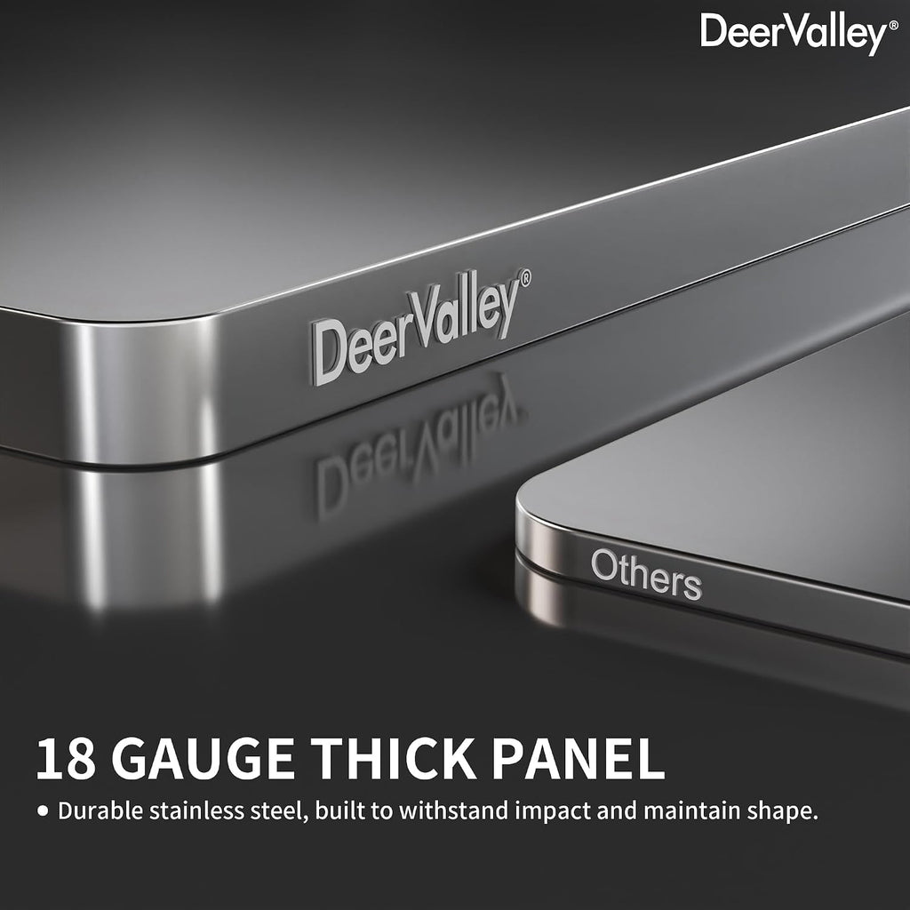 DeerValley 32 Inch Undermount Kitchen Sink 18 Gauge Stainless Steel Kitchen Sink Spacious Single Bowl Sinks with Basket Strainer Curved Shape Round Corner Deep Sinks for Modern Kitchens