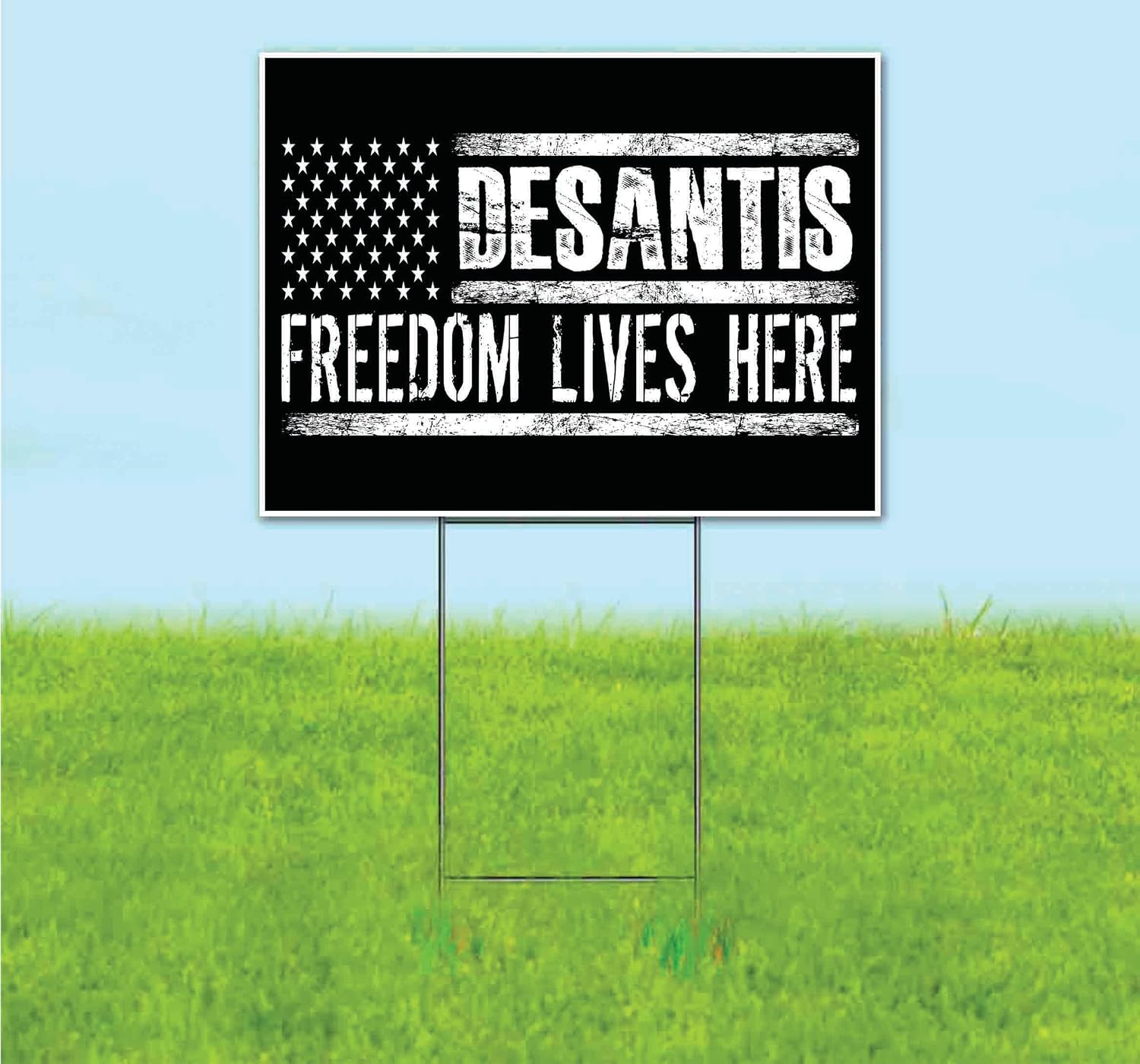 Desantis 2024 (18' x 24') Yard Sign, Quantity Discounts, Multi-Packs, Includes Metal Step Stake, Bandit, New, Advertising, USA | Election, Political, Republican, President, Vote