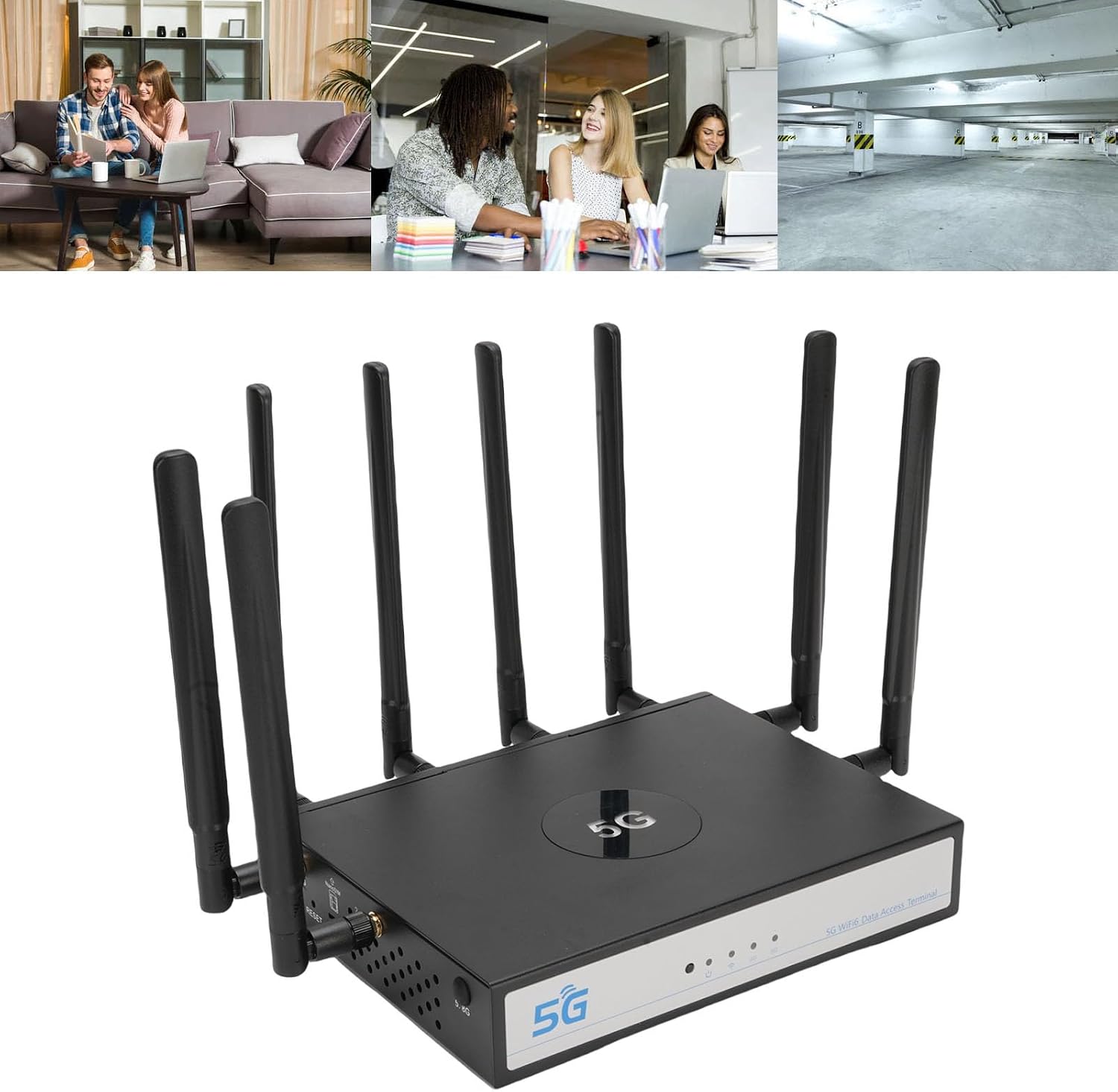 Bewinner 5G CPE Router with SIM Card Slot, WAN LAN Port, 4.67Gbps NR NSA SA WiFi 6 Router Dual Band Cellular Modem for Home Office Indoor Wireless Internet (US Plug)